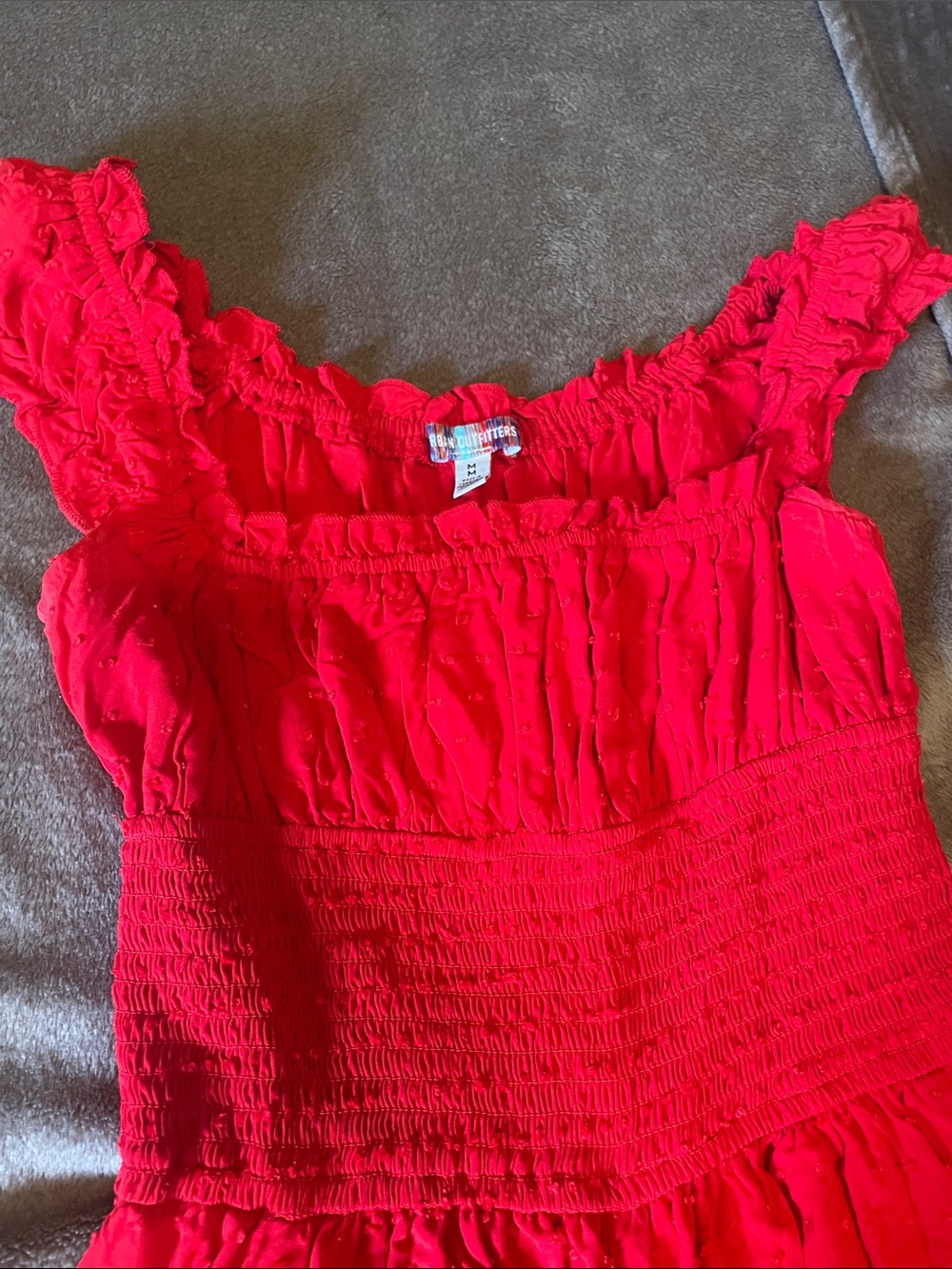 Urban outfitters Red Ruffled Romper Dress - Women's Jumpsuit - Picture 3 of 7